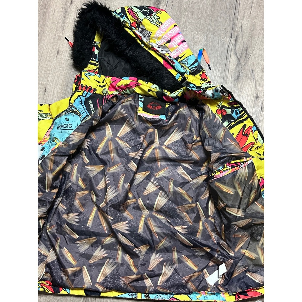 Reelistik RST Puffer Jacket Yellow 'All In' Warm Large - Picture 9 of 10